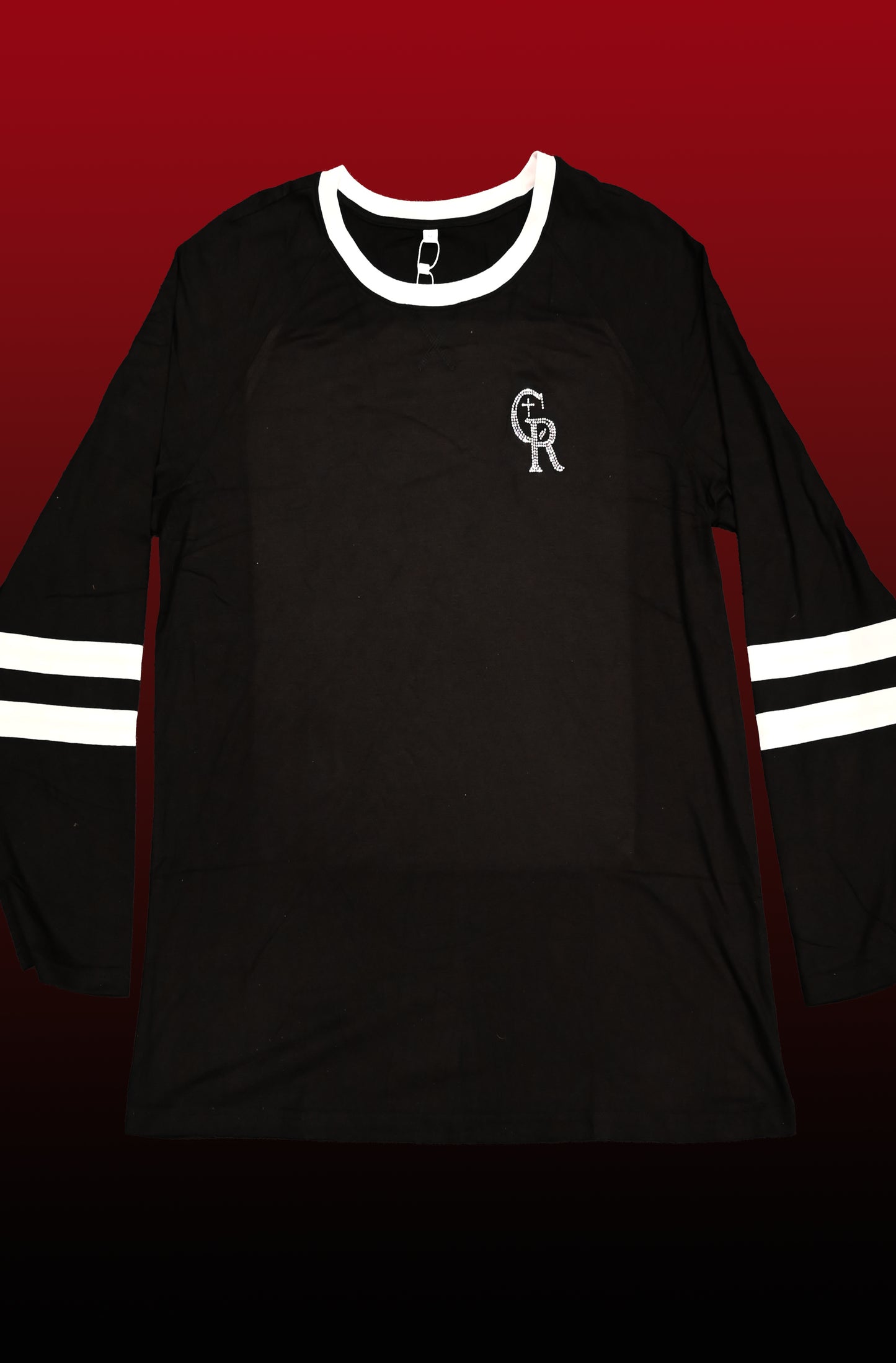 Long sleeve ladys black bling