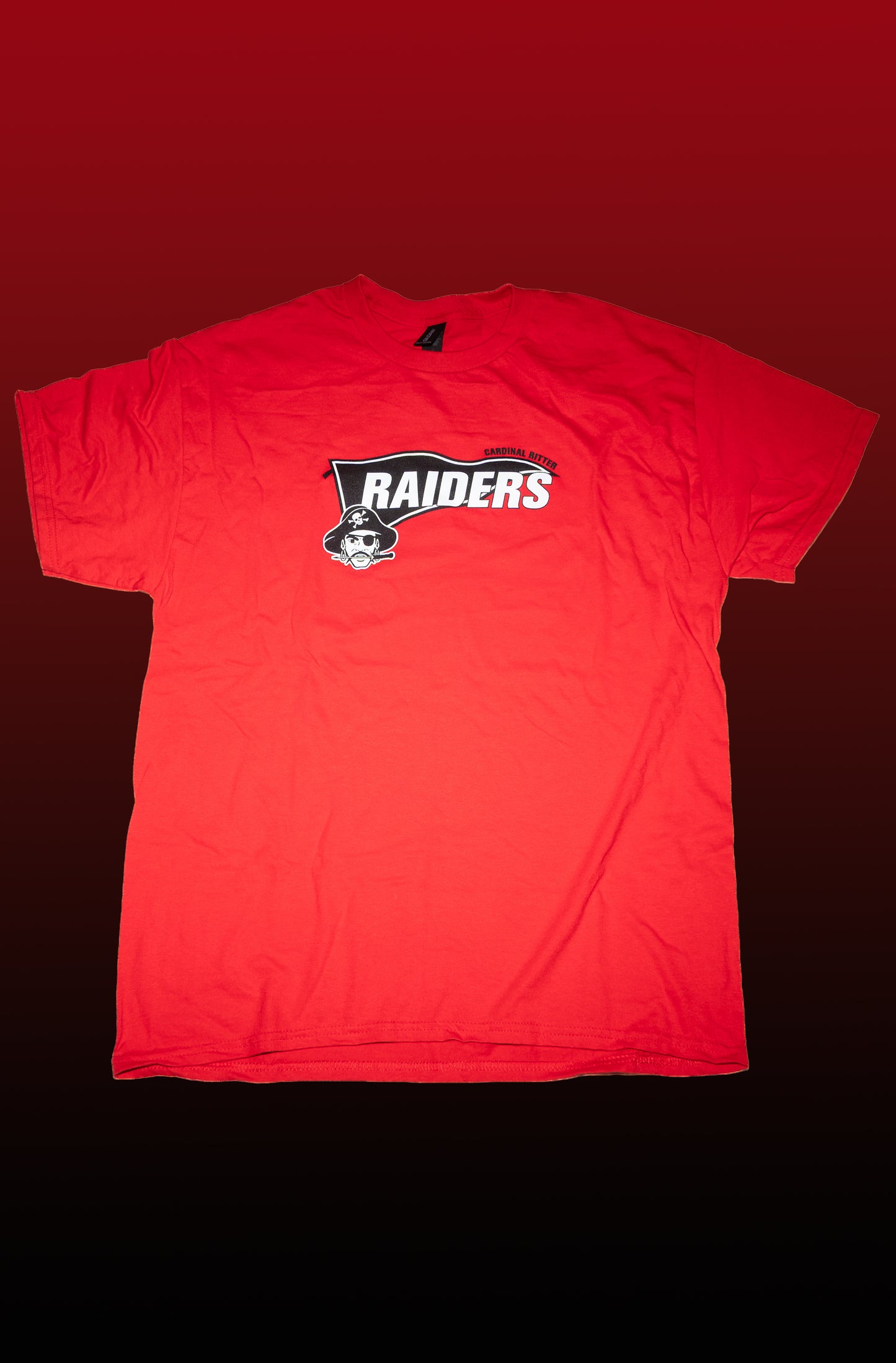 Short Sleeve T-Shirt "Cardinal Ritter Raiders" (red, white & black logo)