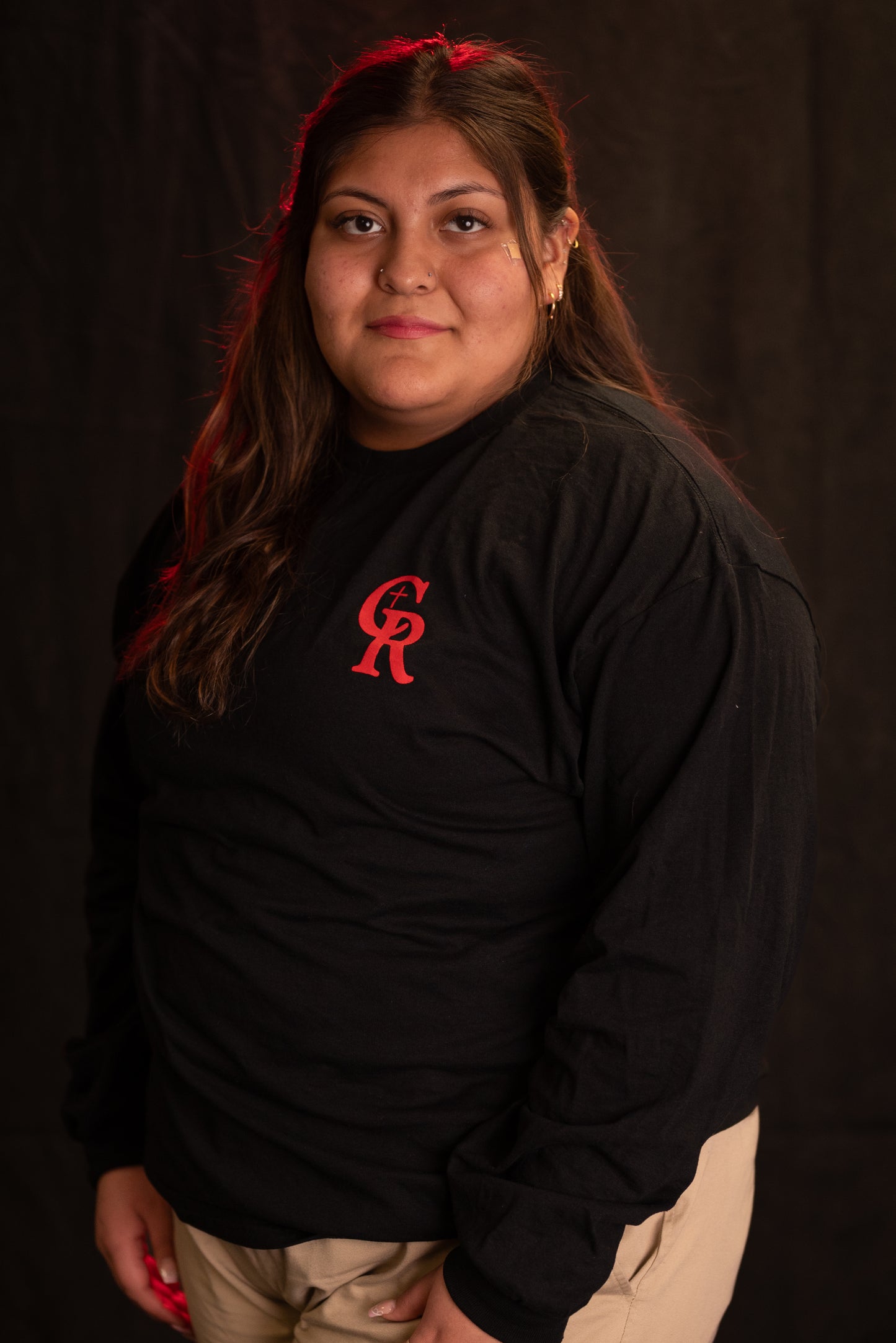 Long Sleeve Bac t shirt red CR logo