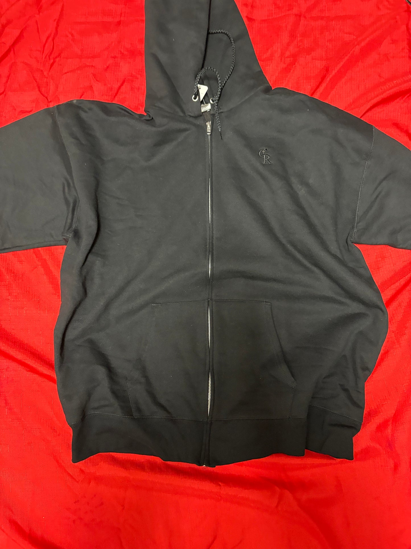 CR Black Zip Up (Black Logo)