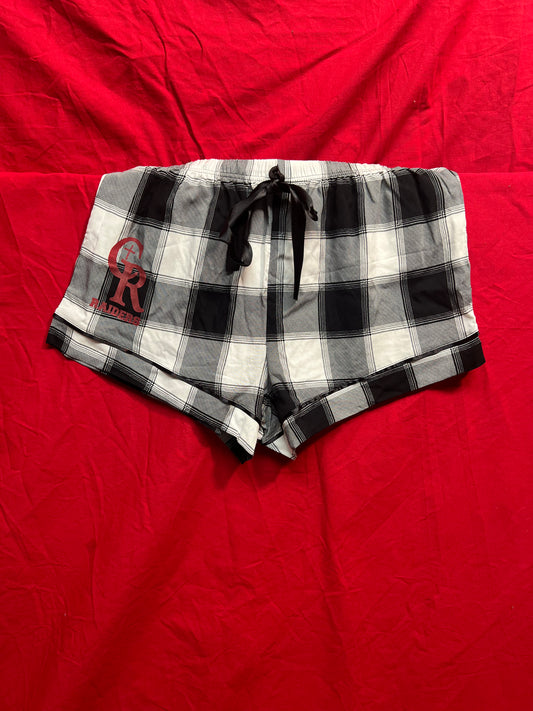 PJ Shorts "CR" (Black Plaid)